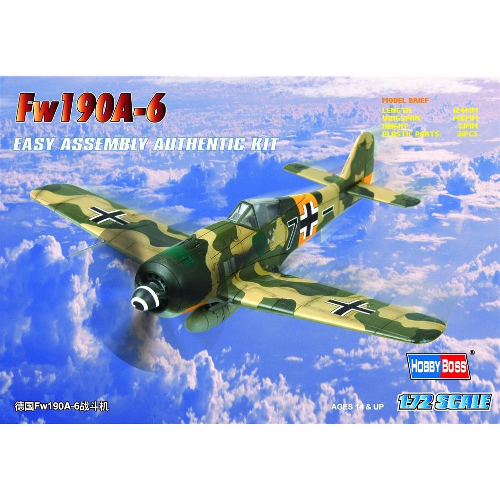 Hobby Boss 1/72 Germany Fw190A-6 Fighter Plastic Model Kit [80245]