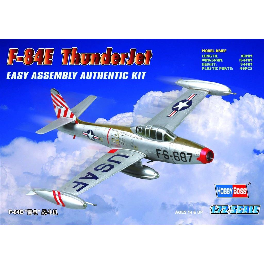 Hobby Boss 1/72 F-84E â€œThunderjetâ€ Plastic Model Kit [80246]