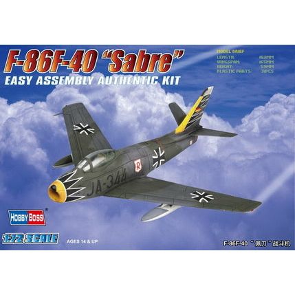 Hobby Boss 1/72 F-86F-40 â€œSabreâ€ Fighter Plastic Model Kit [80259]