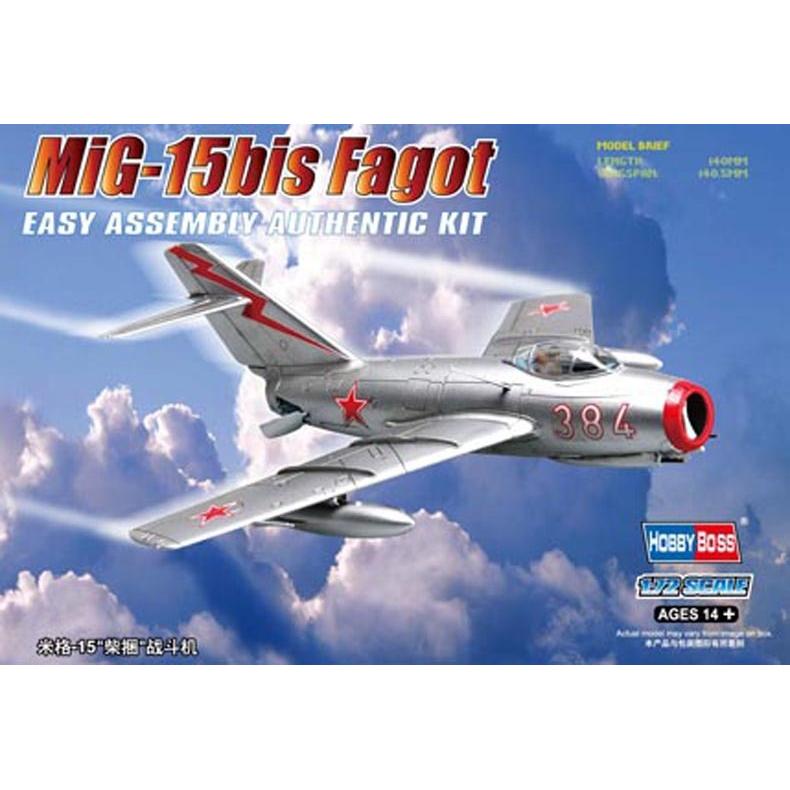 Hobby Boss 1/72 MiG-15bis Fagot Plastic Model Kit [80263]