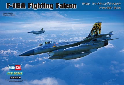 Hobby Boss 1/72 F-16A Fighting Falcon Plastic Model Kit [80272]