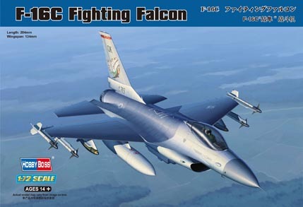 Hobby Boss 1/72 F-16C Fighting Falcon Plastic Model Kit [80274]