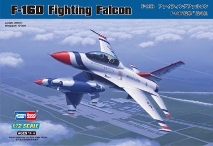 Hobby Boss 1/72 F-16D Fighting Falcon Plastic Model Kit [80275]