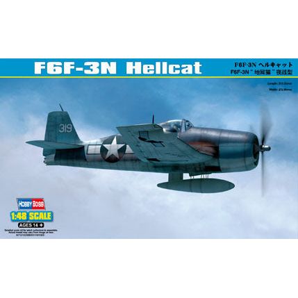 Hobby Boss 1/48 F6F-3N Hellcat Plastic Model Kit [80340]