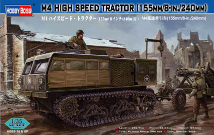 Hobby Boss 1/35 M4 High Speed Tractor(155mm/8-in./240mm) Plastic Model Kit [82408]