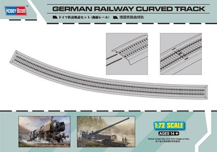 Hobby Boss 1/72 German Railway Curved Track Plastic Model Kit [82910]