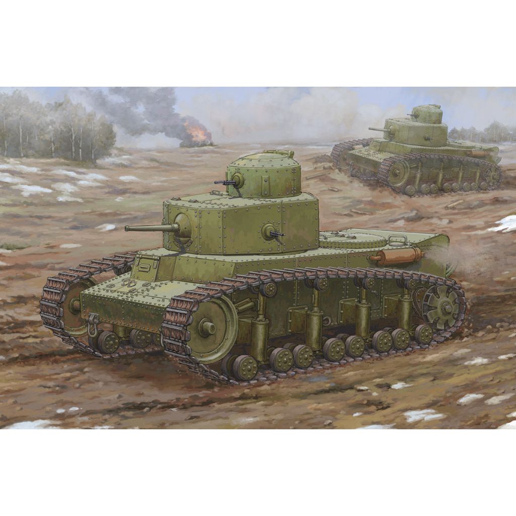 Hobby Boss 1/35 Soviet T-12 Medium Tank Plastic Model Kit [83887]