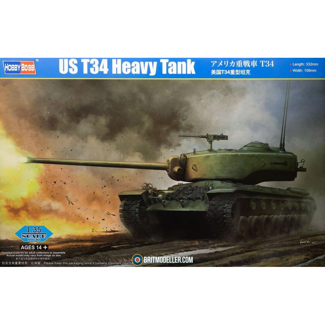 Hobby Boss 1/35 US T34 Heavy Tank Plastic Model Kit