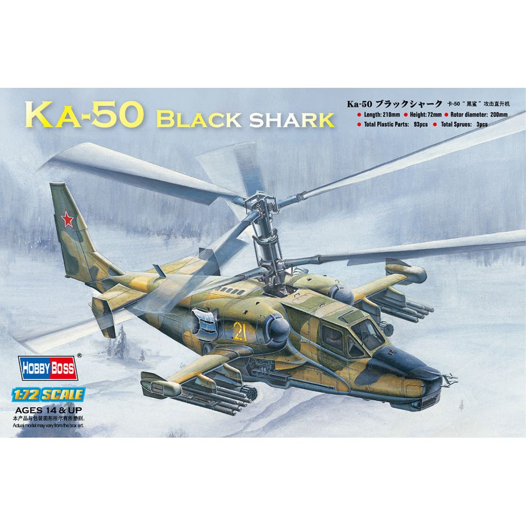 Hobby Boss 1/72 Ka-50 Black shark Attack Helicopter Plastic Model Kit [87217]