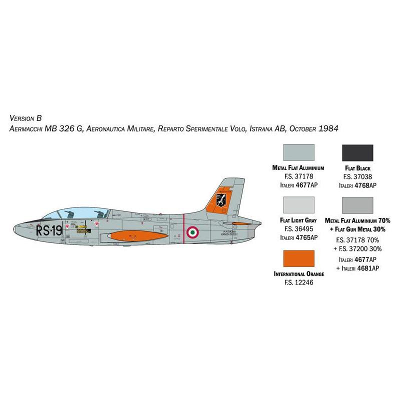 ITALERI 1/48 Aermacchi MB 326 with Super Decal Sheet