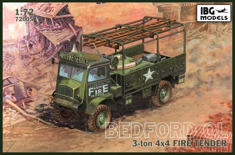 IBG 1/72 Bedford QLR 3 ton 4x4 Fire Tender Plastic Model Kit [72005]