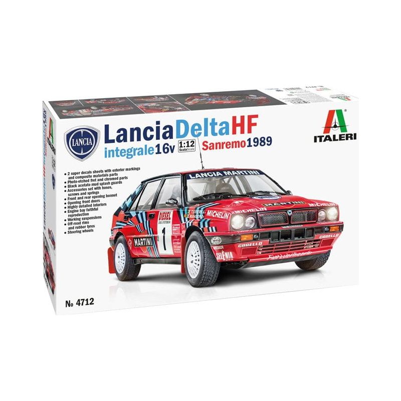 ITALERI 1/12 Lancia Delta 16V HF Integrale Sanremo 1989