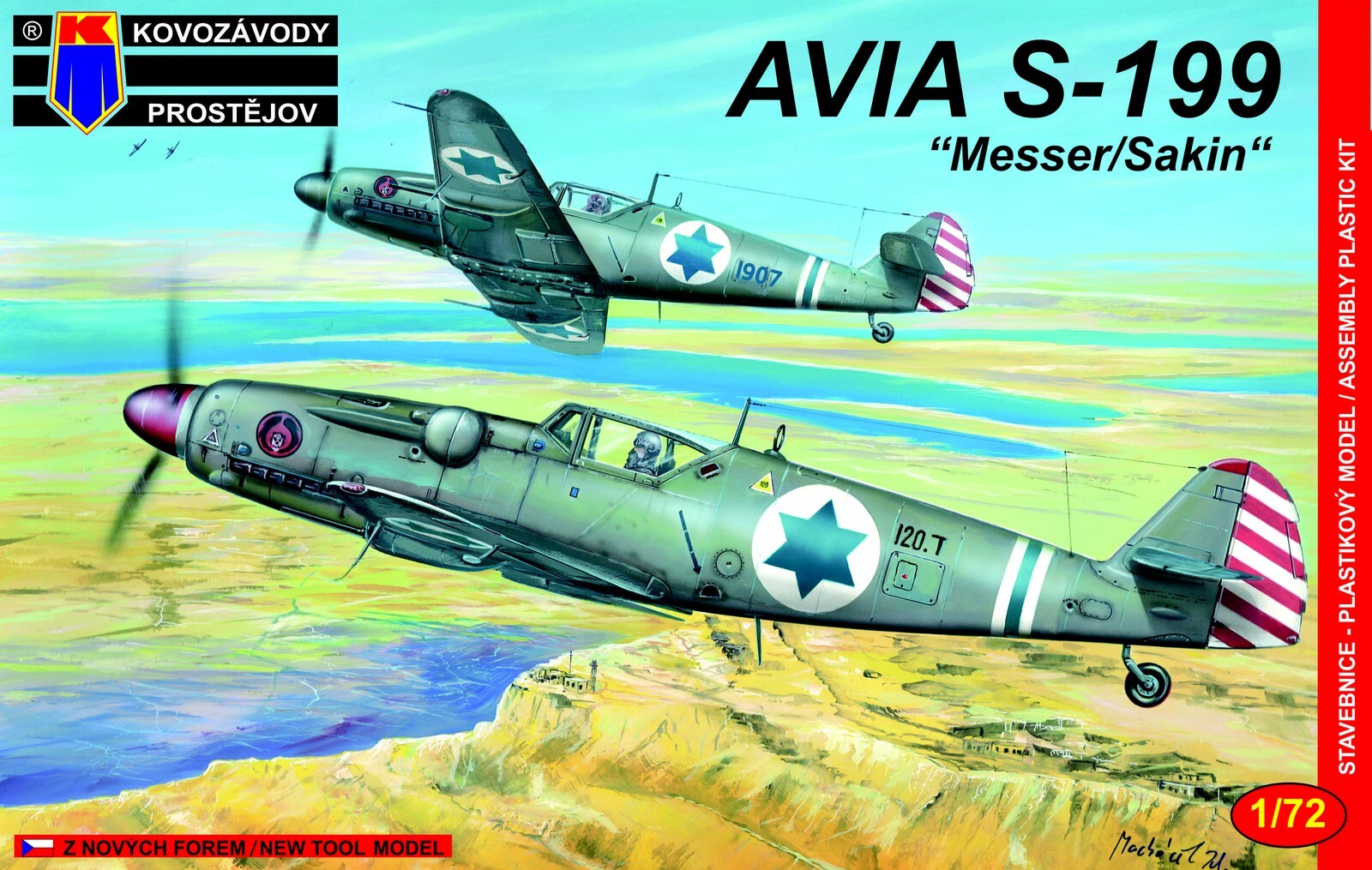 Kovozavody 1/72 Avia S-199 Izrael Plastic Model Kit