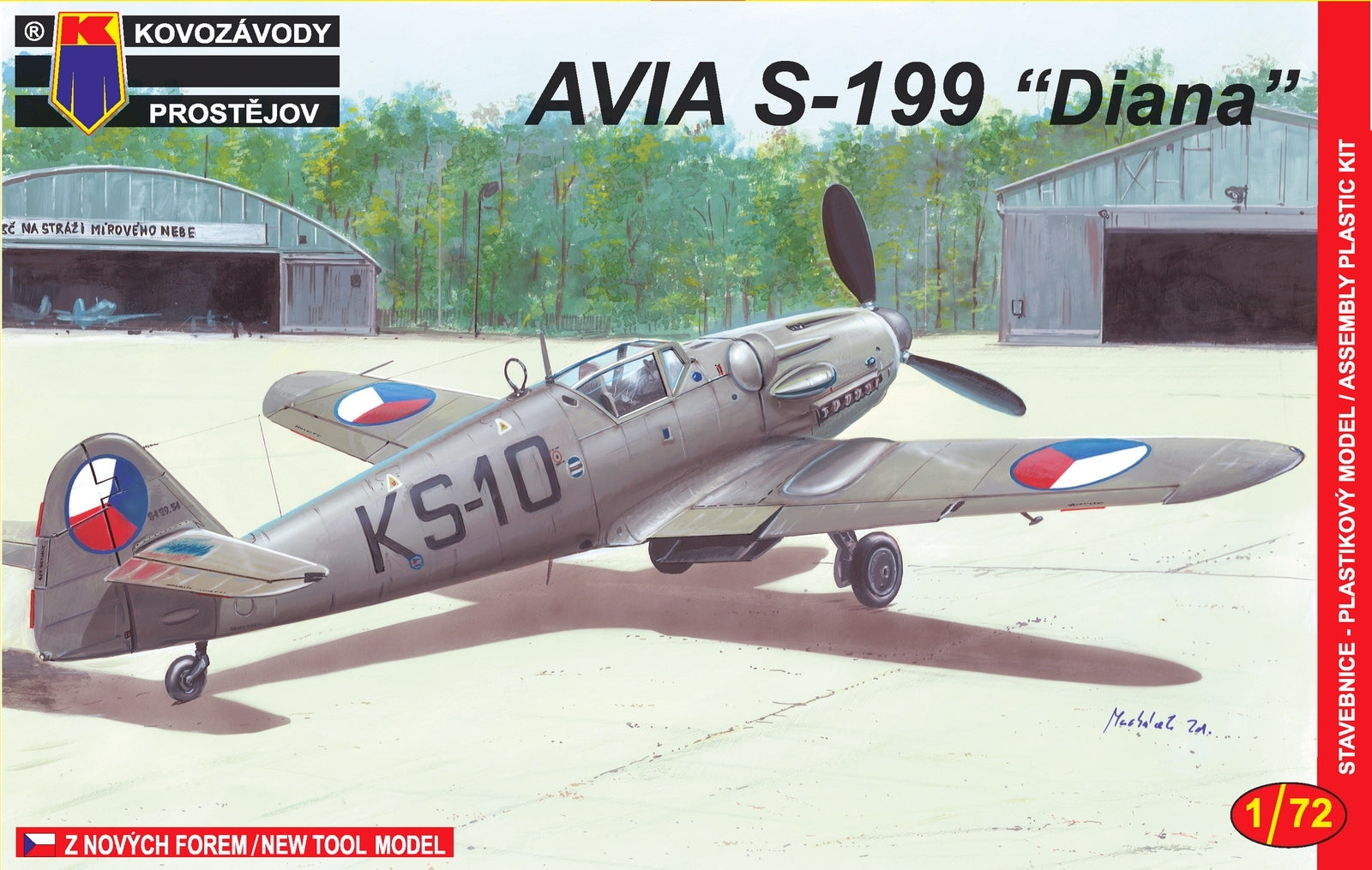 Kovozavody 1/72 Avia S-199 Diana Early Plastic Model Kit