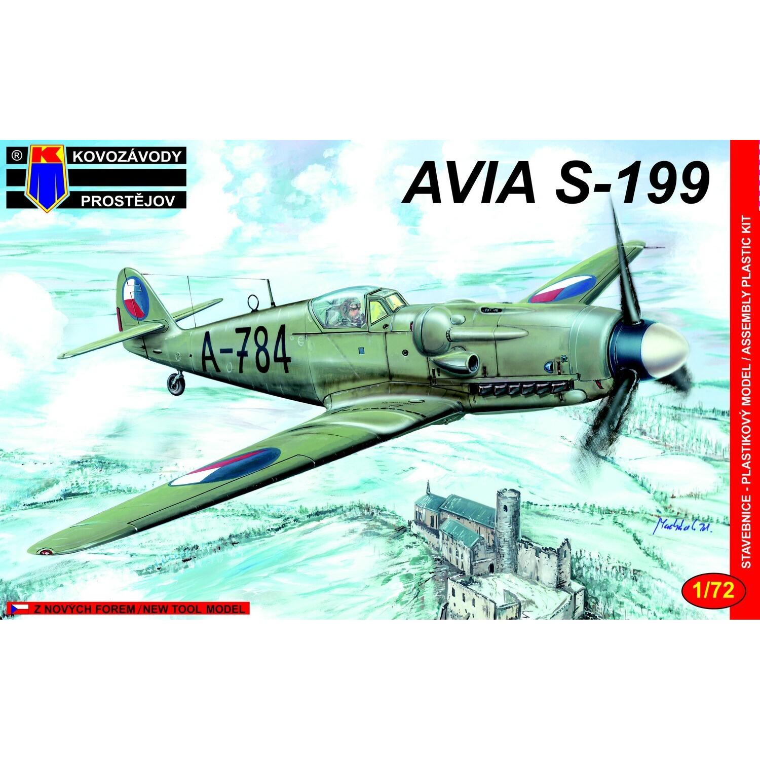 Kovozavody 1/72 Avia S-199 Late Plastic Model Kit