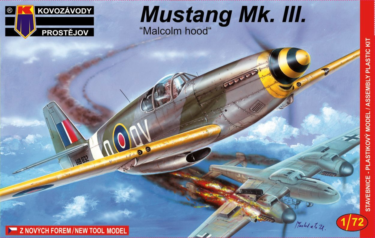 Kovozavody 1/72 N.A.Mustang Mk.III Malcolm Plastic Model Kit