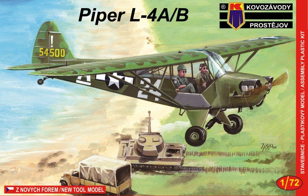 Kovozavody 1/72 Piper L-4A/B Gen. Patton Plastic Model Kit