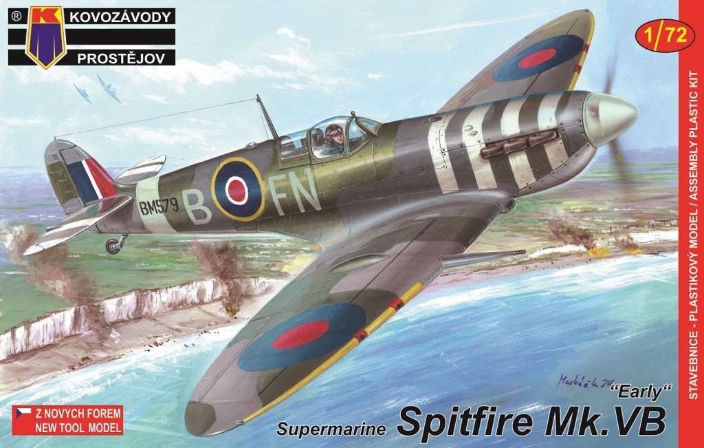 Kovozavody 1/72 Supermarine Spitfire Mk.VB Early Plastic Model Kit