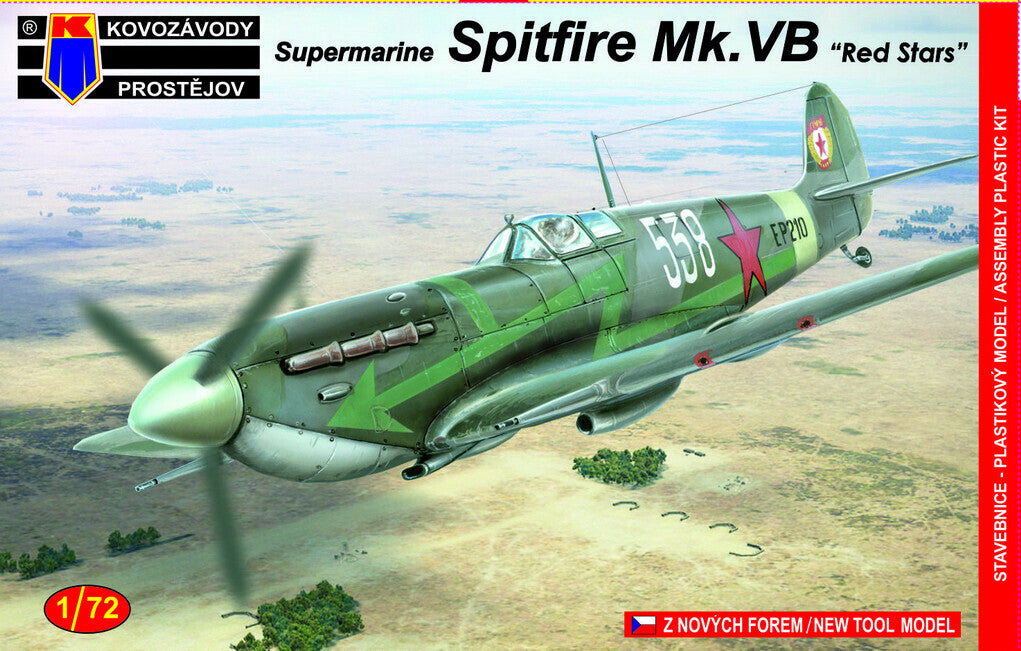 Kovozavody 1/72 Supermarine Spitfire Mk.VB Red Stars Plastic Model Kit