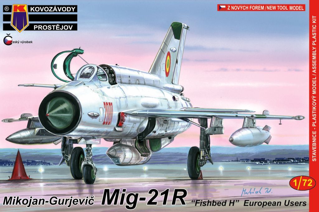 Kovozavody 1/72 MiG-21R Fishbed H European Users Plastic Model Kit