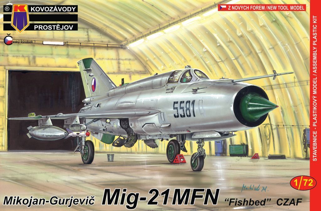 Kovozavody 1/72 MiG-21MFN CzAF Plastic Model Kit