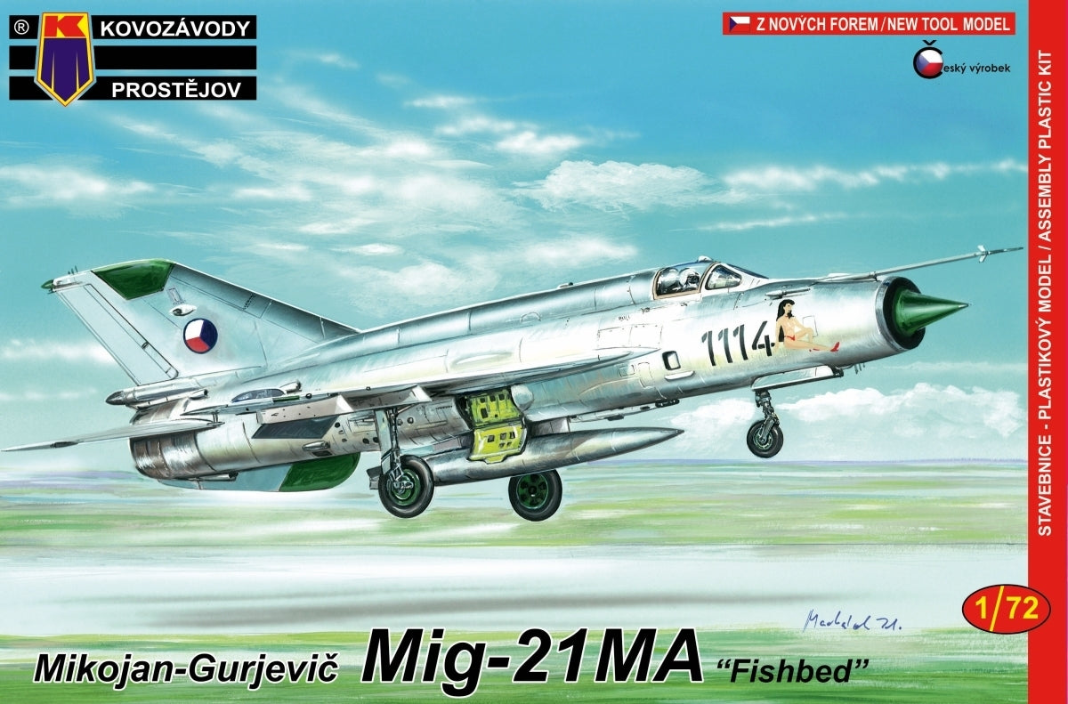 Kovozavody 1/72 MiG-21MA Fishbed Plastic Model Kit