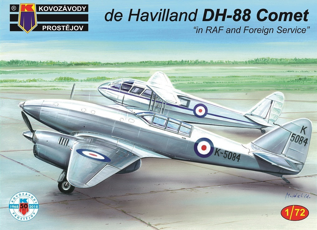 Kovozavody 1/72 DH-88 Comet RAF Plastic Model Kit