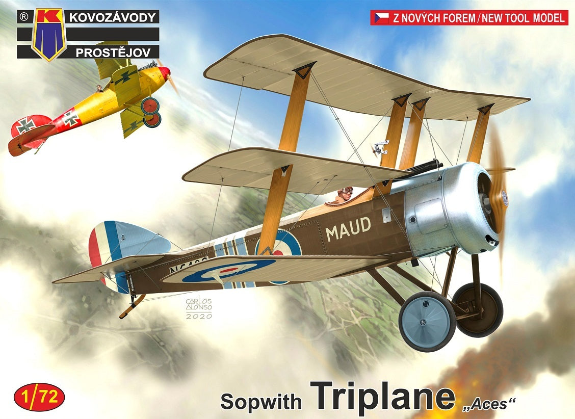 Kovozavody 1/72 Sopwith Triplane "Aces" Plastic Model Kit