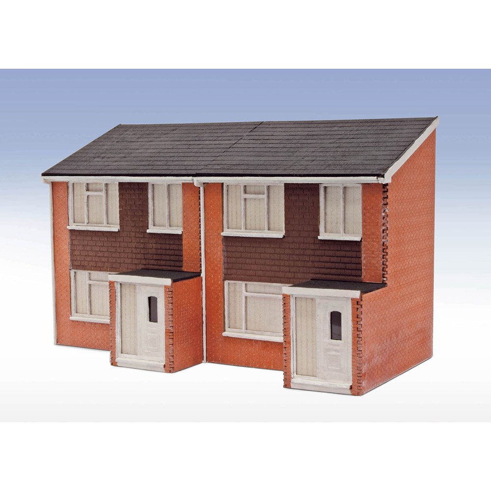 PECO Lineside OO/HO 1960s Semi-Det  House Fronts - Laser Cut Kit