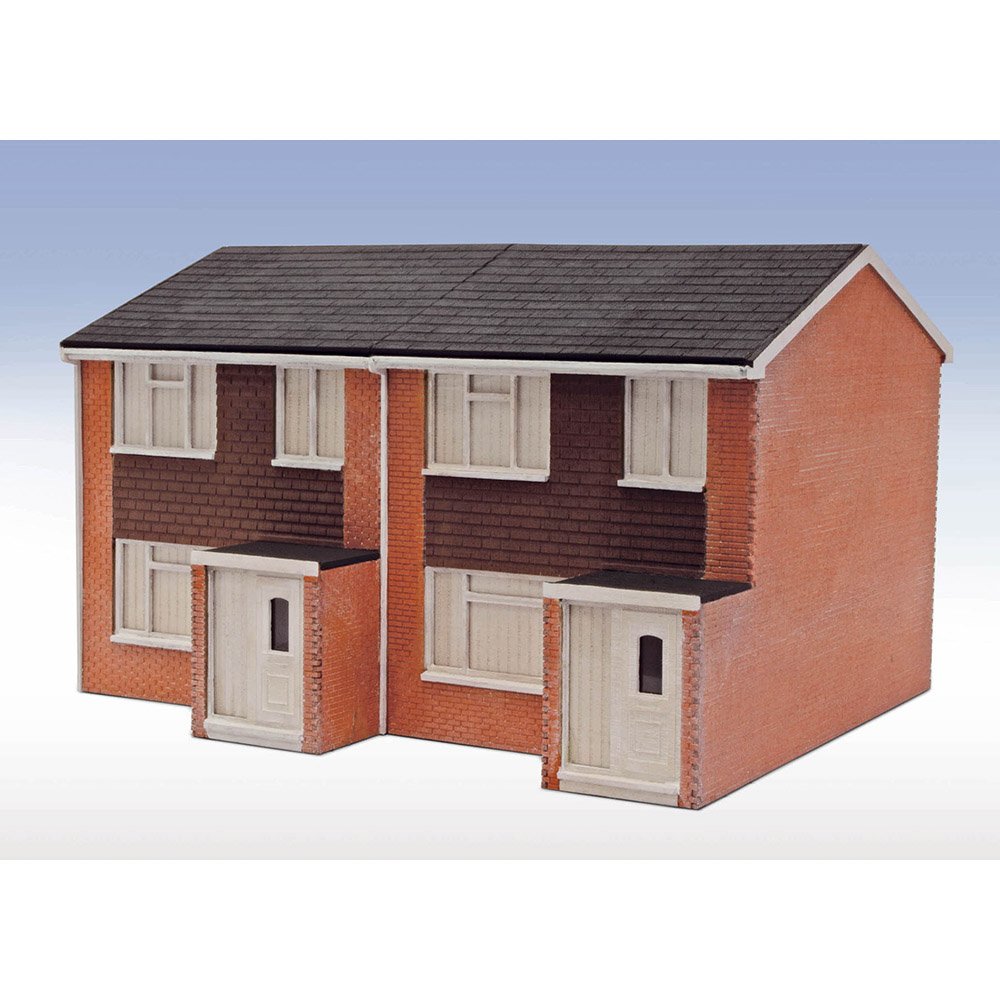 PECO Lineside OO/HO 1960s Semi-Det House complete - Laser Cut Kit