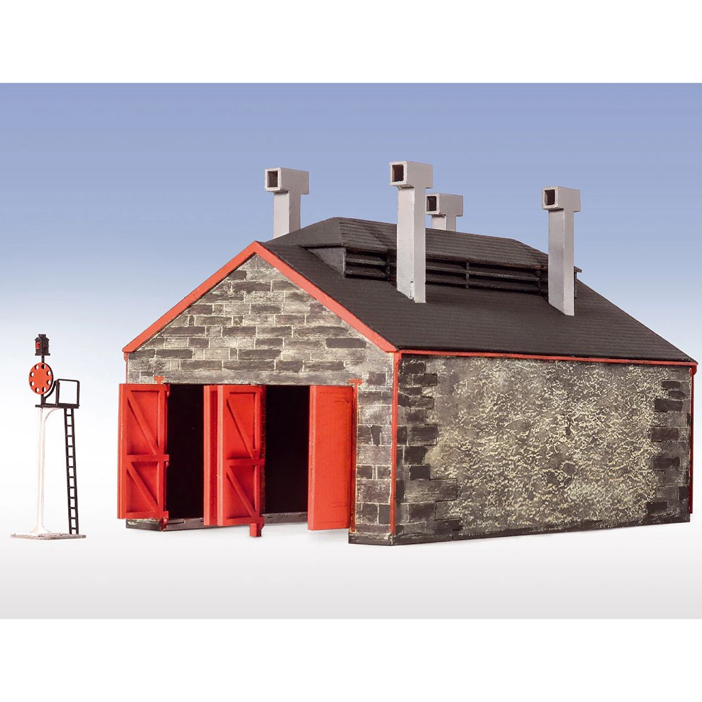 PECO Stone Two Road Engine Shed – Laser Cut Kit (OO/HO/OO-9)