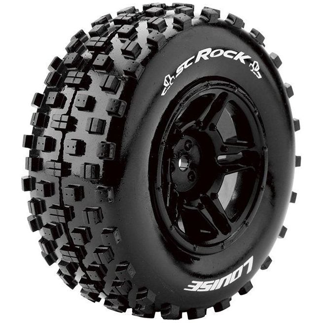 LOUISE RC Sc-Rock 1/10 Short Course Tires, Soft, 12, 14 & 17Mm Removable