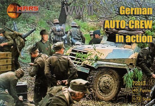 Mars 1/72 WWII German auto crew in action Plastic Model Kit