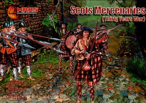 Mars 1/72 Scots infantry(48 figures 12 pikes). Plastic Model Kit