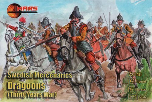 Mars 1/72 Swedish Mercenaries Dragoons (Thirty Year War) Plastic Model Kit