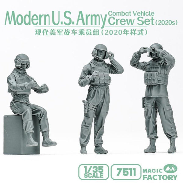 MAGIC FACTORY 1/35 Modern U.S. Army Combat Vehicle Crew Set (2020s)