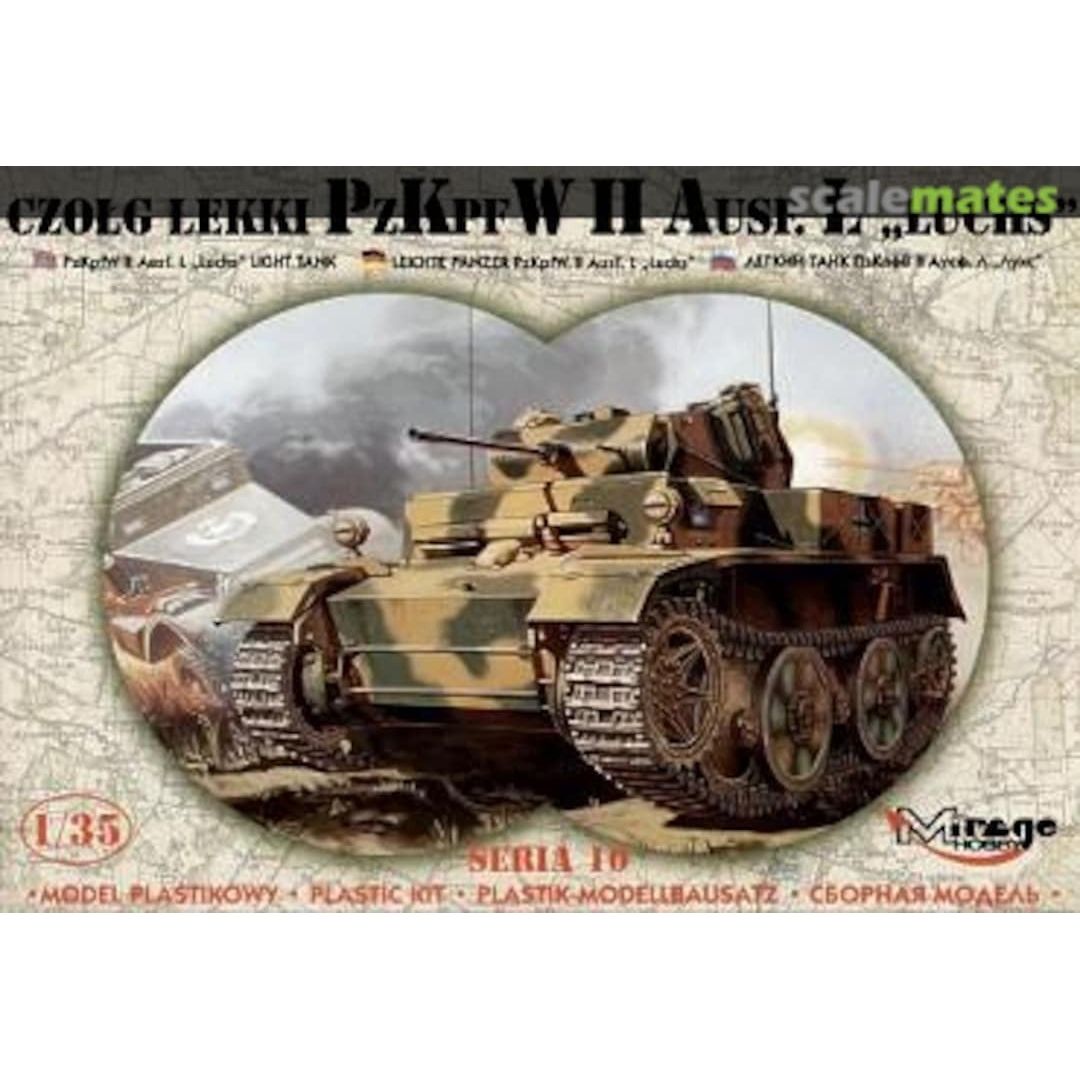 Mirage 1/35 PzKpfw II Ausf L "LUCHS' Light tank Plastic Model Kit