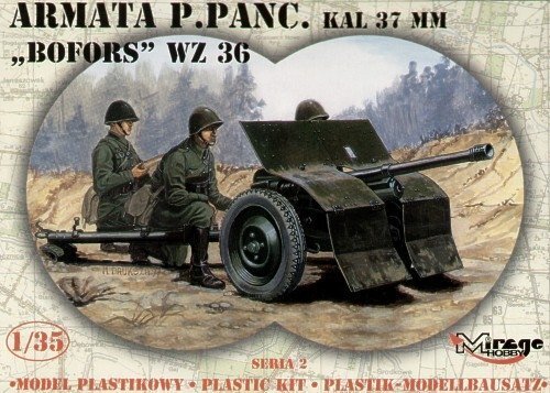 Mirage 1/35 37mm "BOFORS" wz 36 anti tank gun Plastic Model Kit