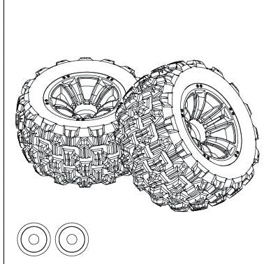 MJX Truggy tyres [16300B]