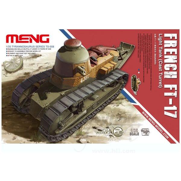 Meng 1/35 French FT-17 Light Tank (Cast Turret) Plastic Model Kit