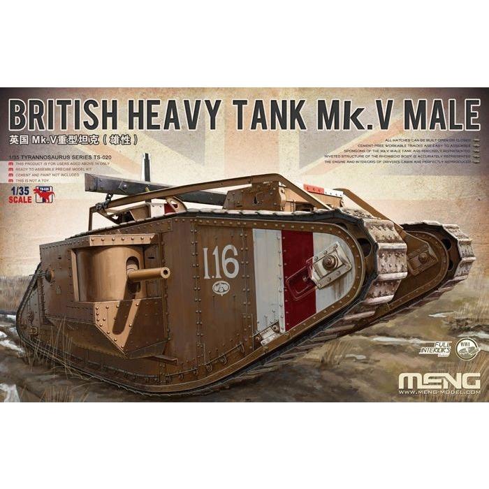 Meng 1/35 British Heavy Tank Mk.V Male Plastic Model Kit