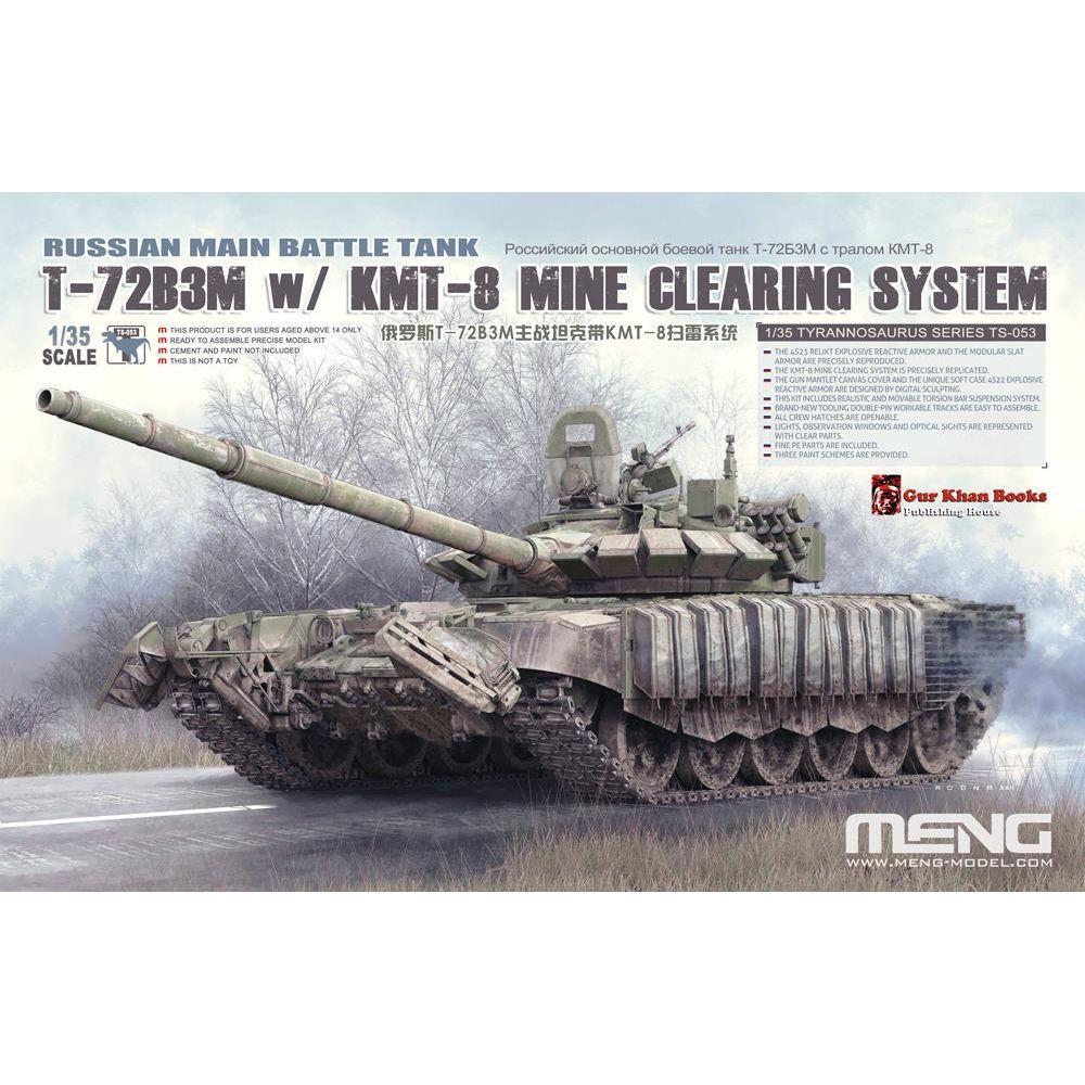 Meng 1/35 Russian Main Battle Tank T-72B3M w/ KMT-8 Mine Clearing System Plastic Model Kit