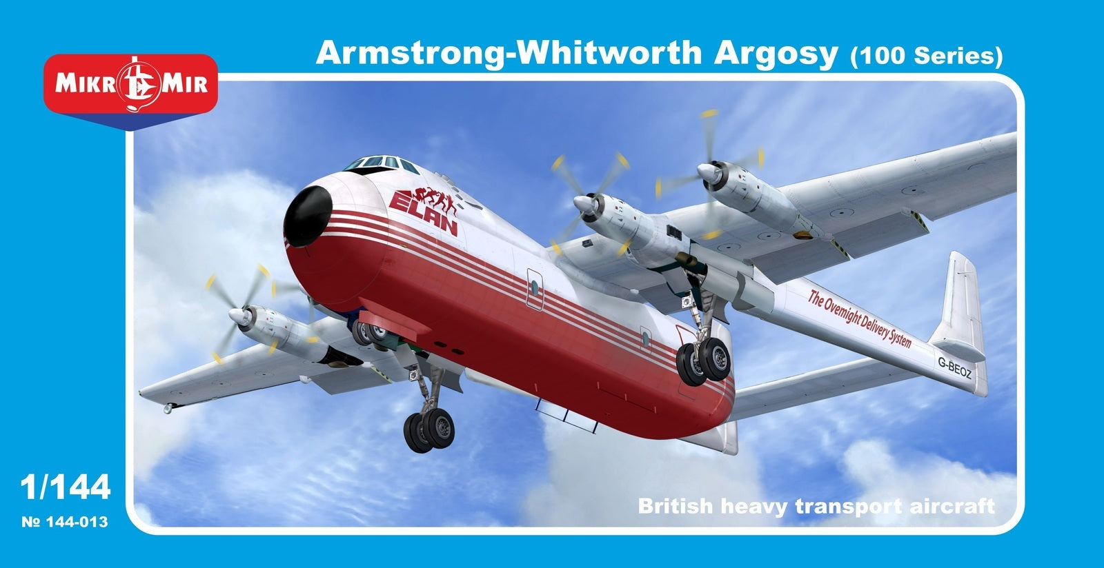 MikroMir 1/144 British heavy transport aircraft ARGOSY (100 series ) Plastic Model Kit