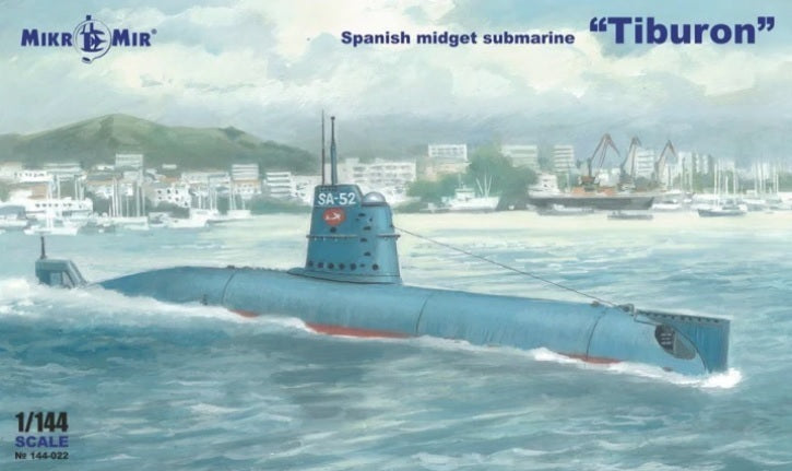 MikroMir 1/144 "Tiburon" Spanish Midget Submarine Plastic Model Kit