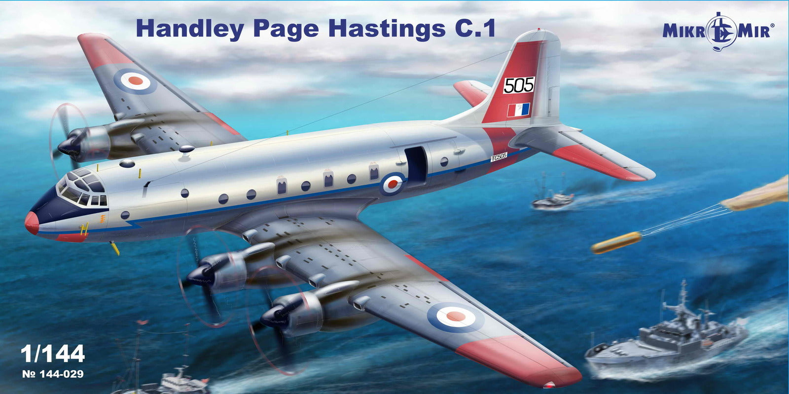 Mikromir 1/144 Handley Page Hastings Plastic Model Kit