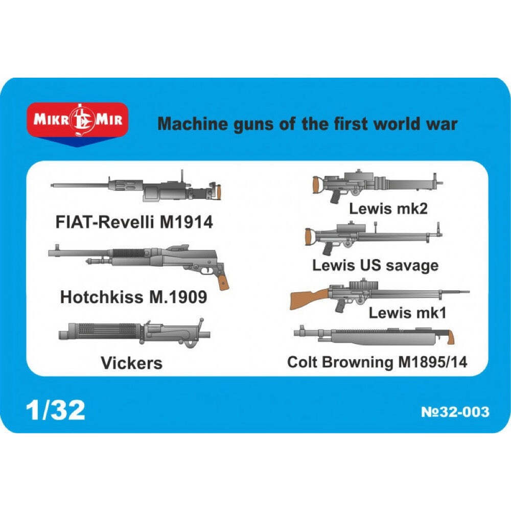 MikroMir 1/32 Machine gun of the first world war Plastic Model Kit