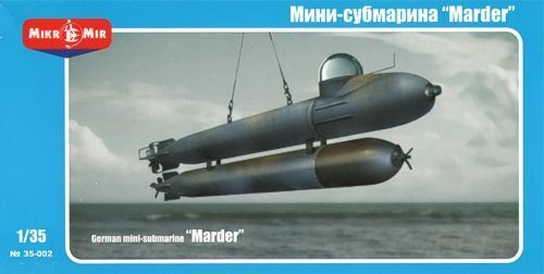 MikroMir 1/35 MARDER - German MINI-SUBMARINE Plastic Model Kit