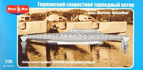 MikroMir 1/35 German Torpedo speedboat SHERTEL Sachsenberg project March Plastic Model Kit