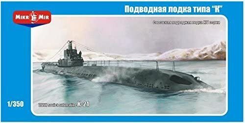 MikroMir 1/350 Russian submarine type "K" Plastic Model Kit