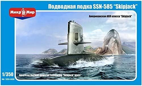 MikroMir 1/350 "Skipjack" class US nuclear-powered submarine Plastic Model Kit